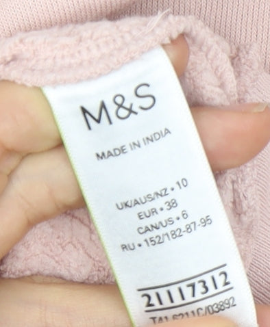 Marks and Spencer Women's Pink Pullover Hoodie Size 10