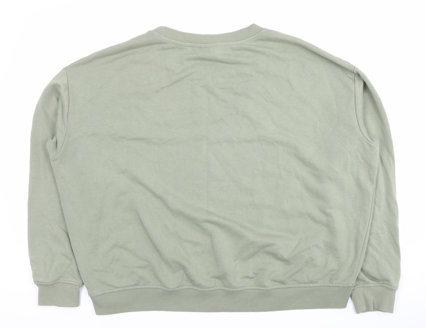 Basic Women's Green Sweatshirt Size 12 Pullover