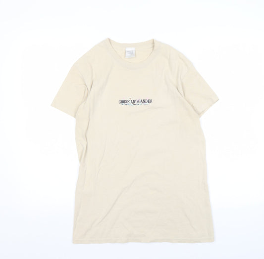 Goose And Gander Beige T-Shirt, Size S, Unisex Casual