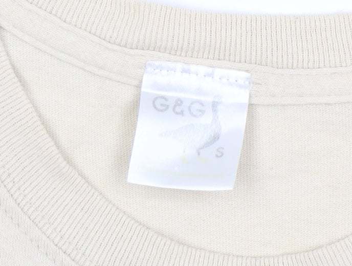 Goose And Gander Beige T-Shirt, Size S, Unisex Casual