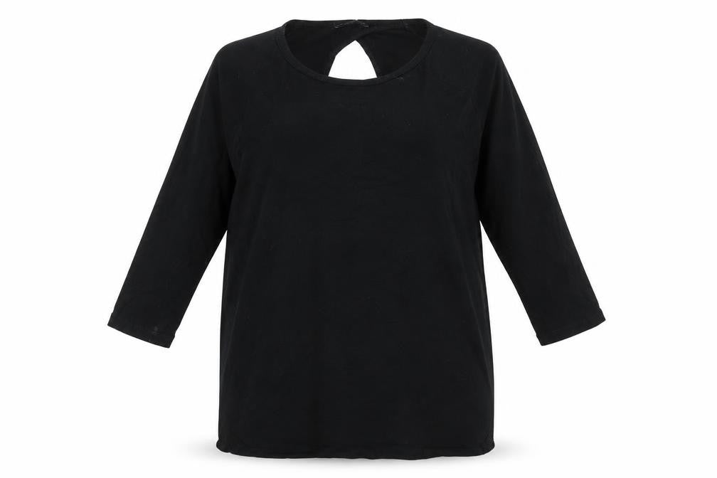 Zara Women's Black Viscose V-Neck Top