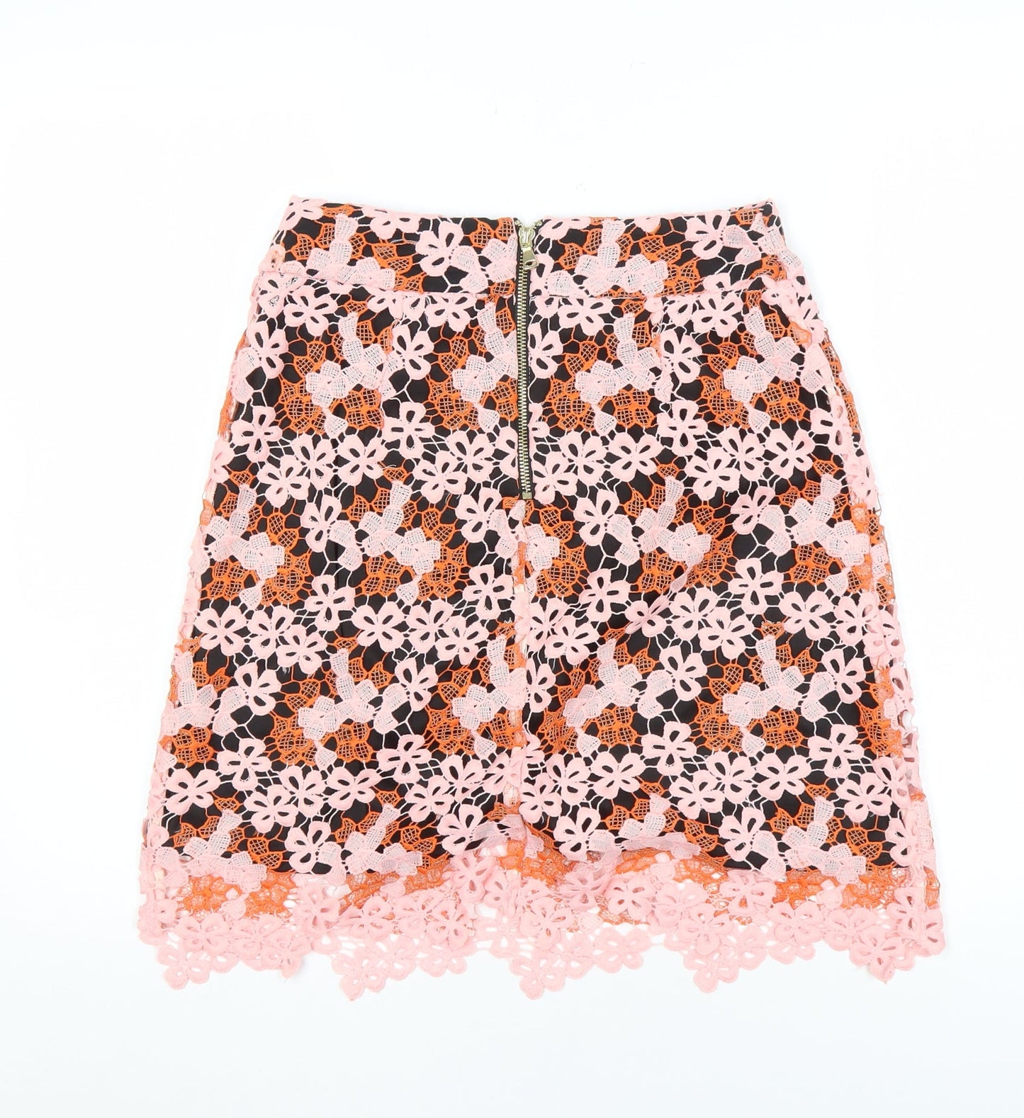 River Island Women's Multicoloured Floral Lace Skirt Size 10