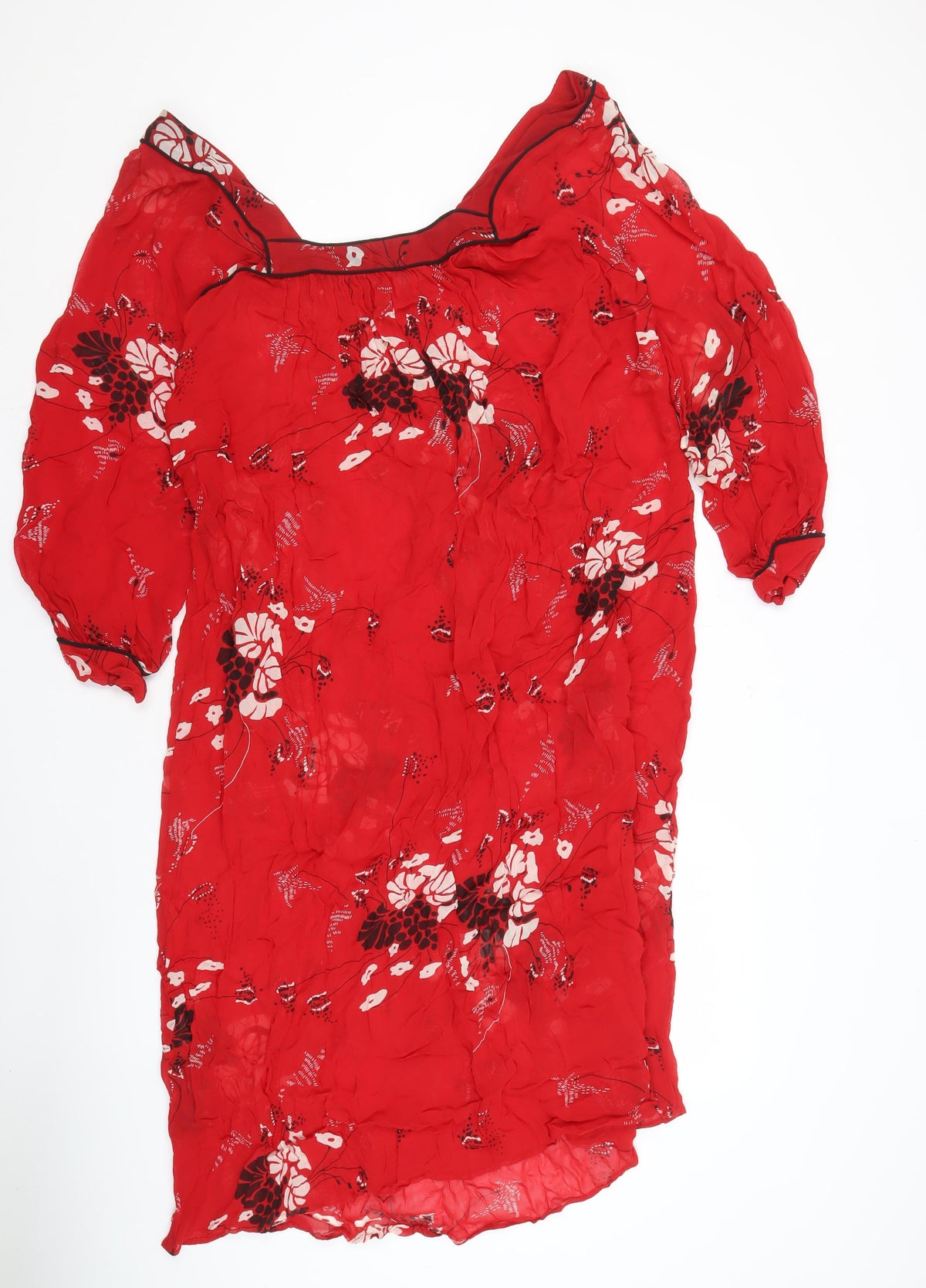ASOS Women's Red Floral Dress, Size 12, Summer Casual