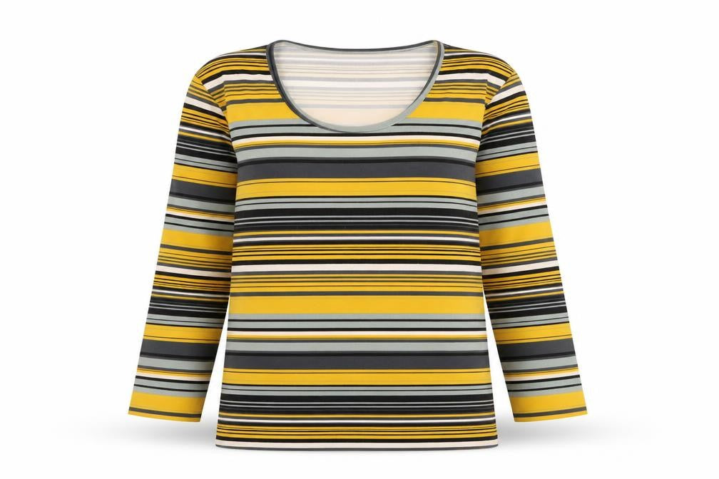 Alexara Women's Striped Multicolour Long Sleeve Top