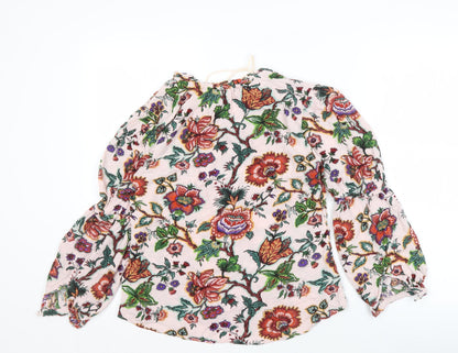 Marks & Spencer Women's Ivory Floral Blouse, Size 8