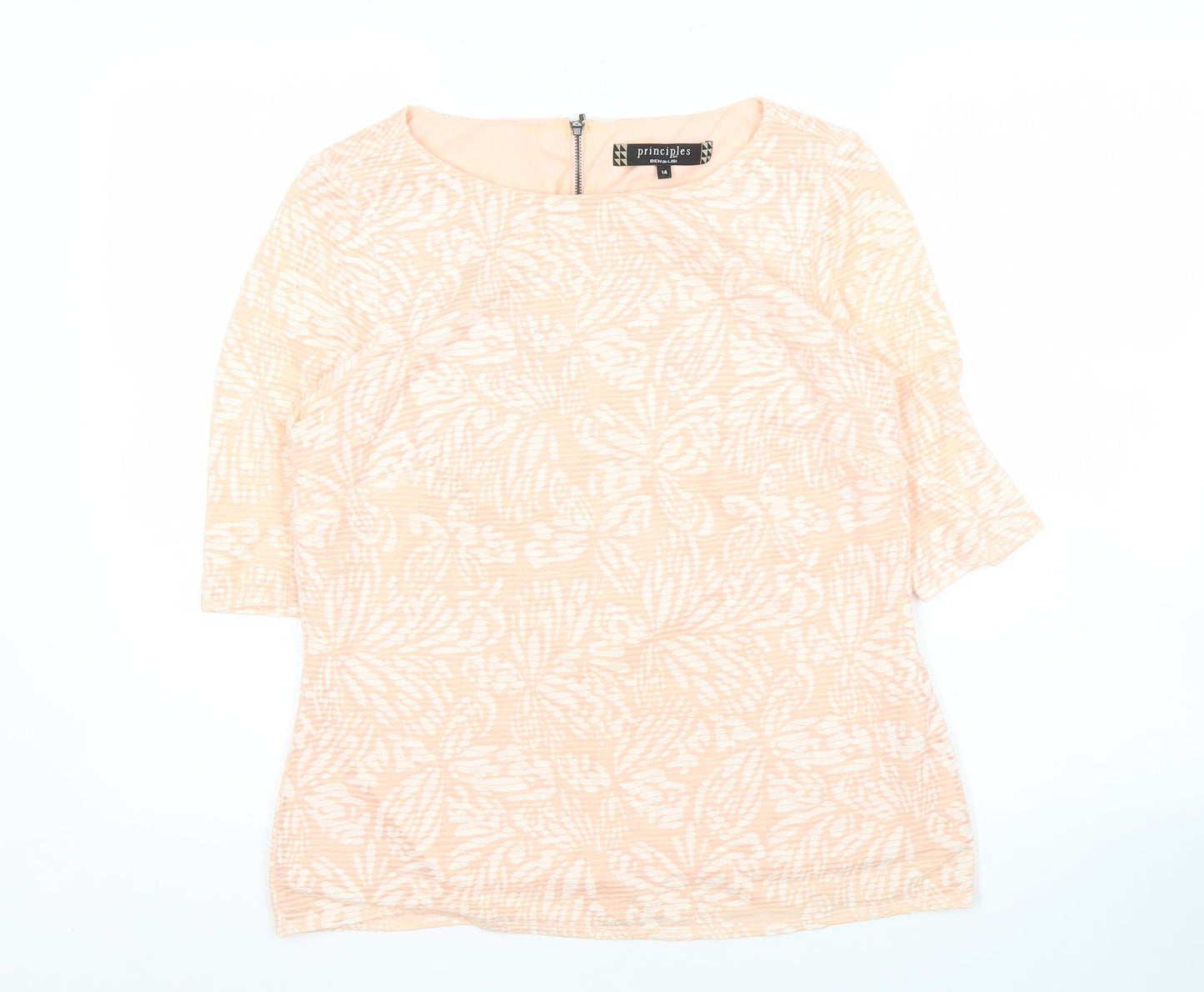 Principles by Ben de Lisi Floral Blouse for Women in Beige Size 14