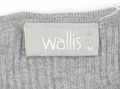 Wallis Grey Women's Cardigan M Regular Long Sleeve