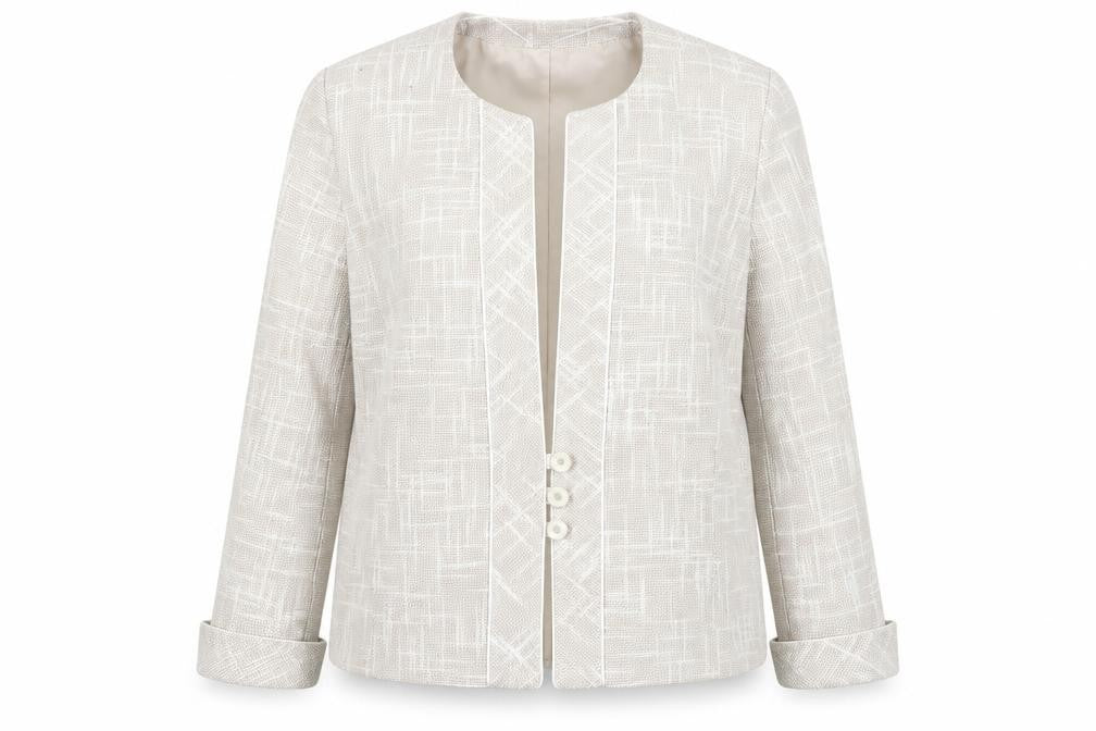 Roman Originals Beige Women's Blazer Size 14 Geometric