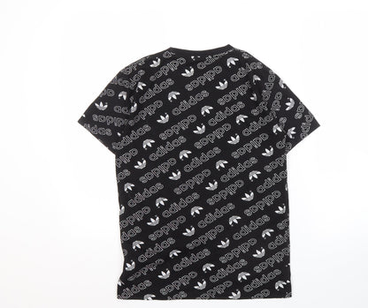Back view of Adidas boys’ black graphic print t-shirt s