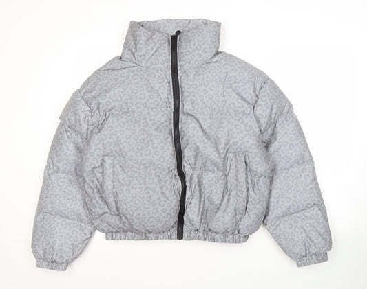 Brave Soul Women's Grey Puffer Jacket, Size 14, Winter Essential