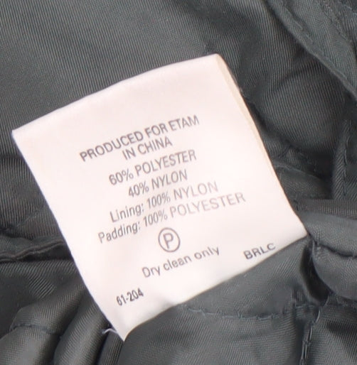 Etam Women's Green Parka Coat Size 14