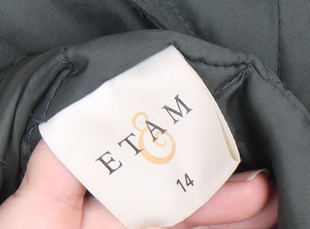 Etam Women's Green Parka Coat Size 14