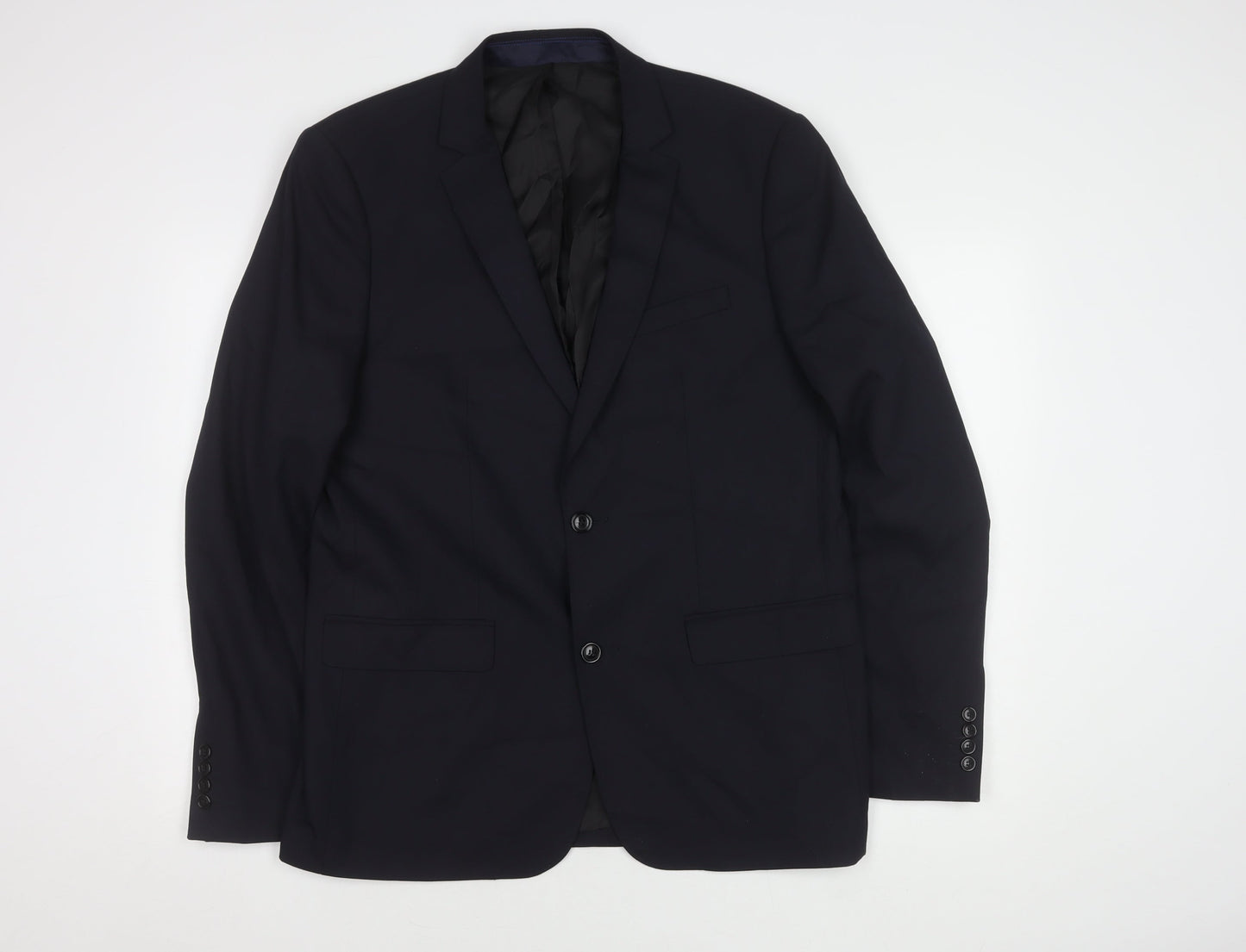 Zara Men's Blue Suit Jacket 44 Regular Fit Formal