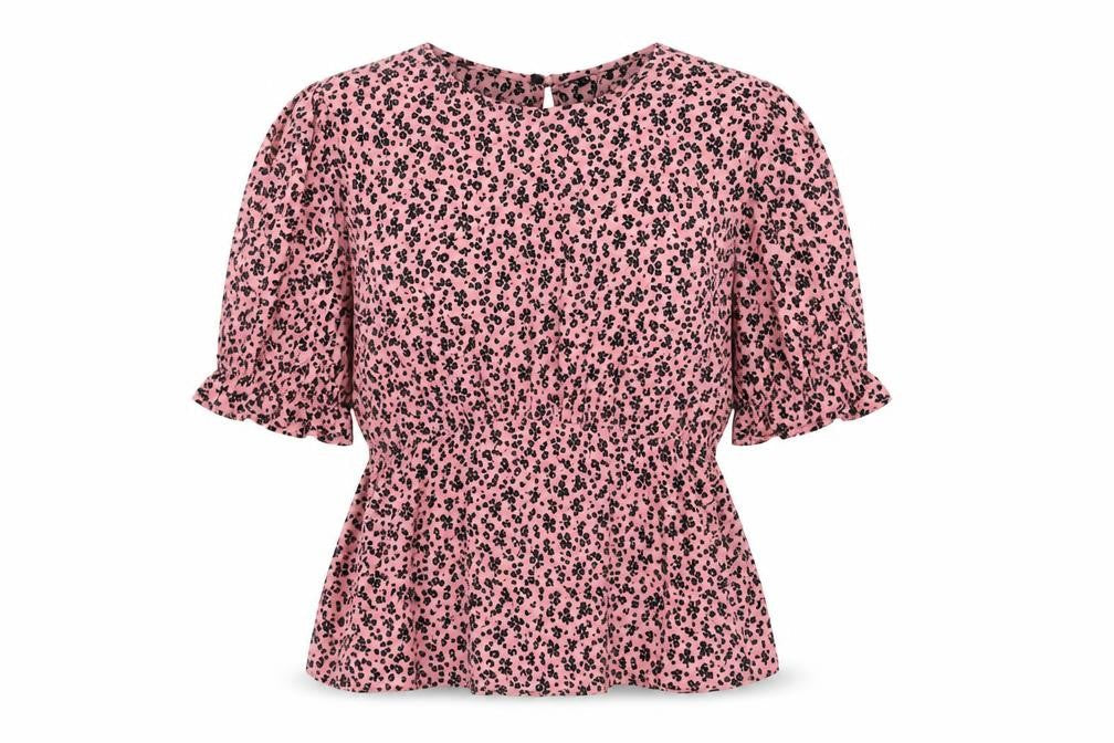 New Look Women's Pink Floral Top UK 14