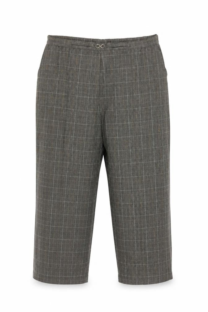 Damart Women's Grey Check Trousers, Size 26 - Casual Style