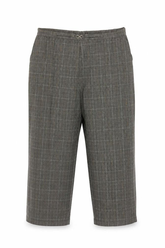 Damart Women's Grey Check Trousers, Size 26 - Casual Style