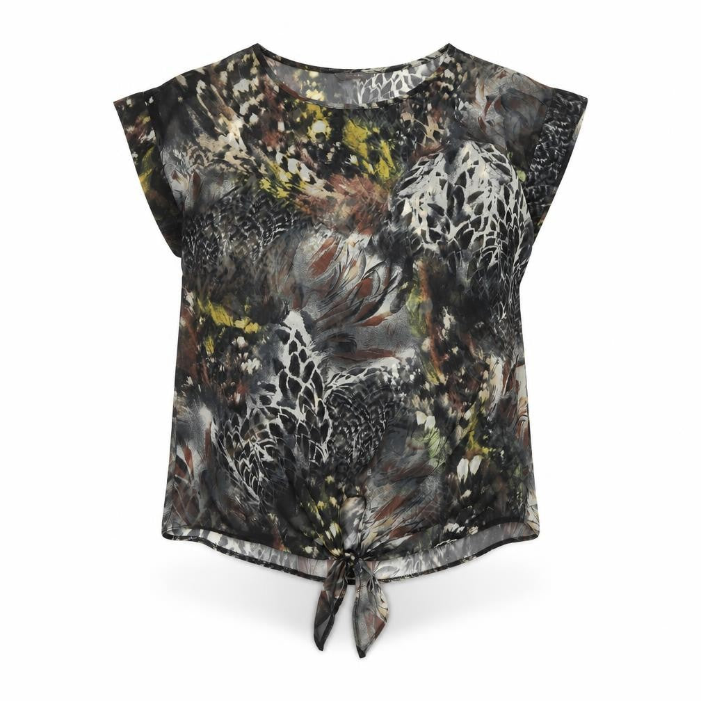 BHS Women's Black Floral Blouse, Size 12, Lightweight, Spring