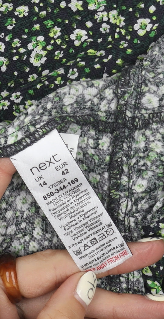 Next Women's Multicoloured Floral Top, Size 14