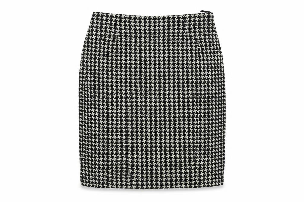 style Report Women's Black Check Pencil Skirt Size 12