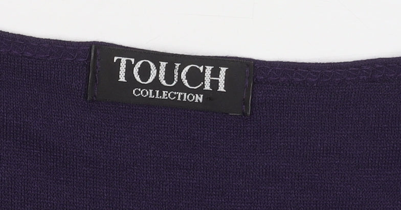Touch Collection Women's Purple Wrap T-Shirt - Size 14