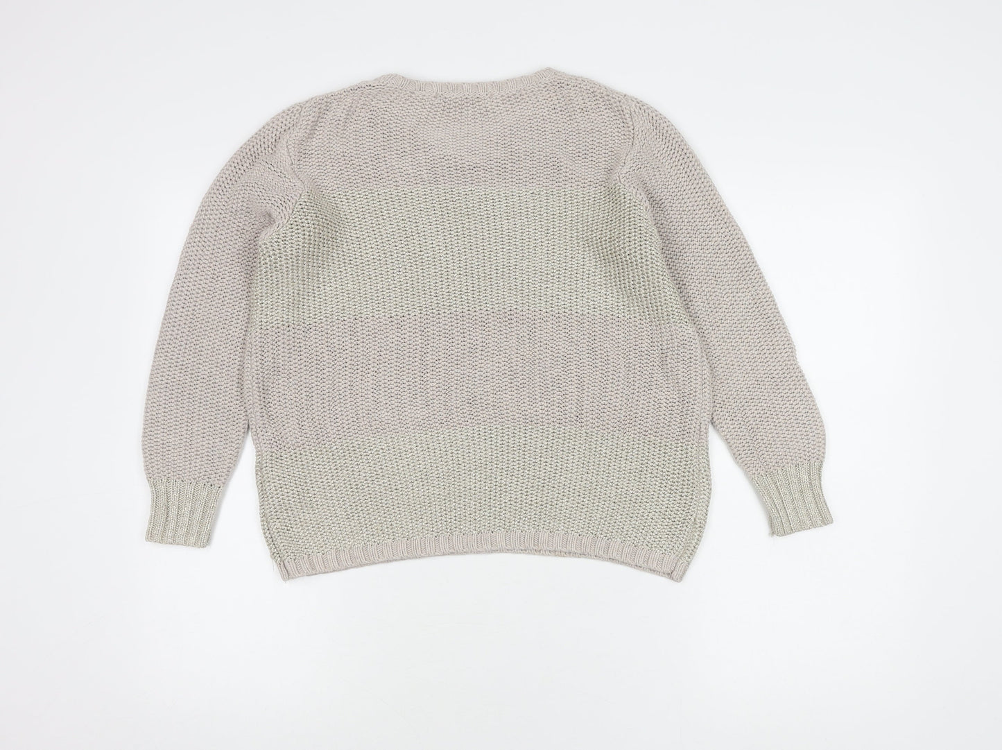 Marks and Spencer Women's Beige Knit Pullover Jumper UK 14
