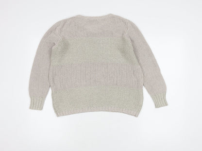 Marks & Spencer Women's Beige Knit Pullover Jumper UK 14