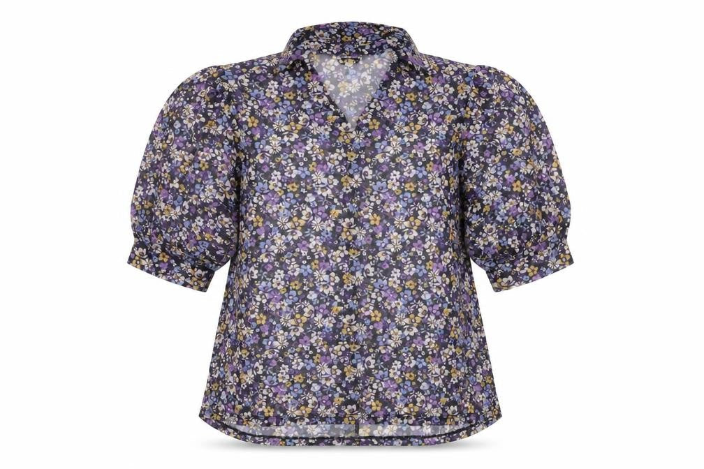 Next Women's Floral Blouse, Size 14, V-Neck, Multicoloured