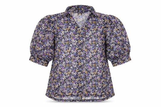 Next Women's Floral Blouse, Size 14, V-Neck, Multicoloured