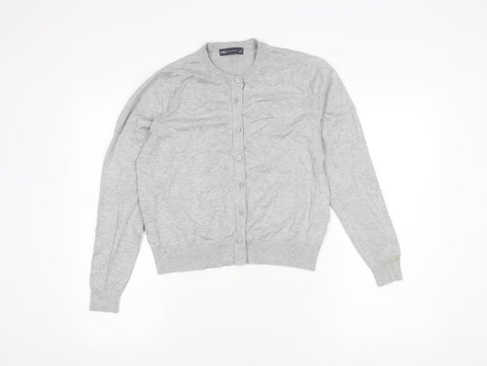 Marks and Spencer Women's Grey Cardigan, Size 14, Long Sleeve