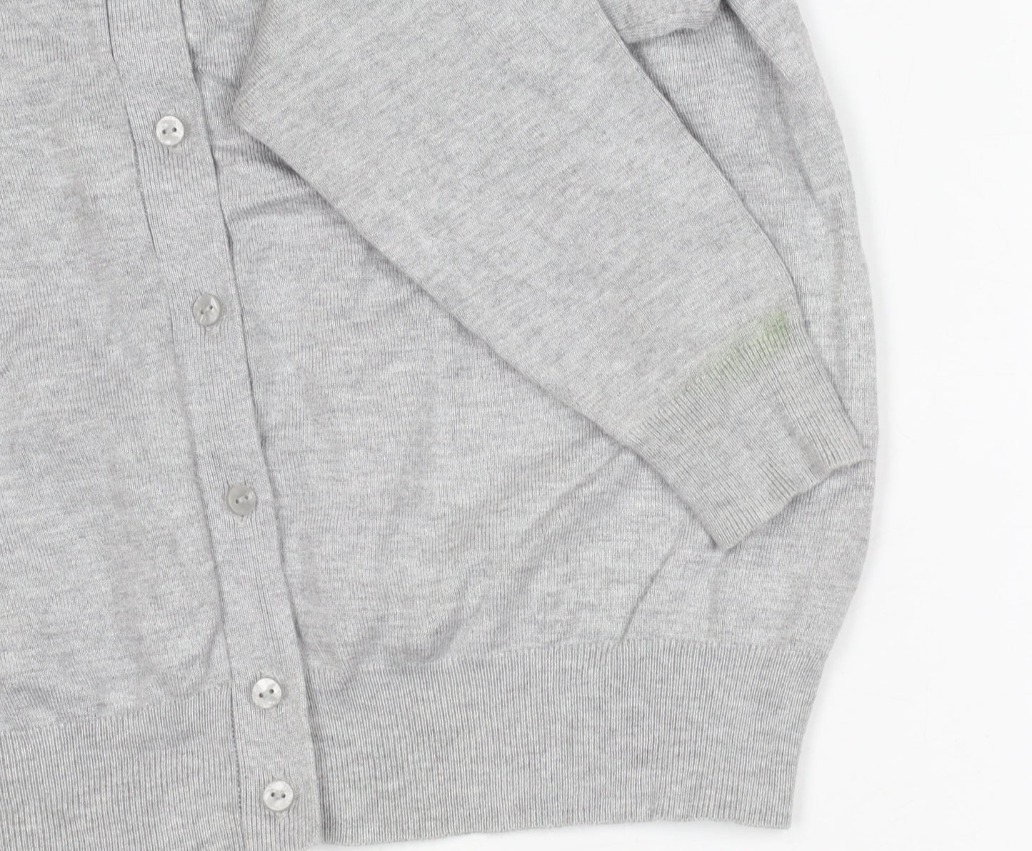 Marks and Spencer Women's Grey Cardigan, Size 14, Long Sleeve