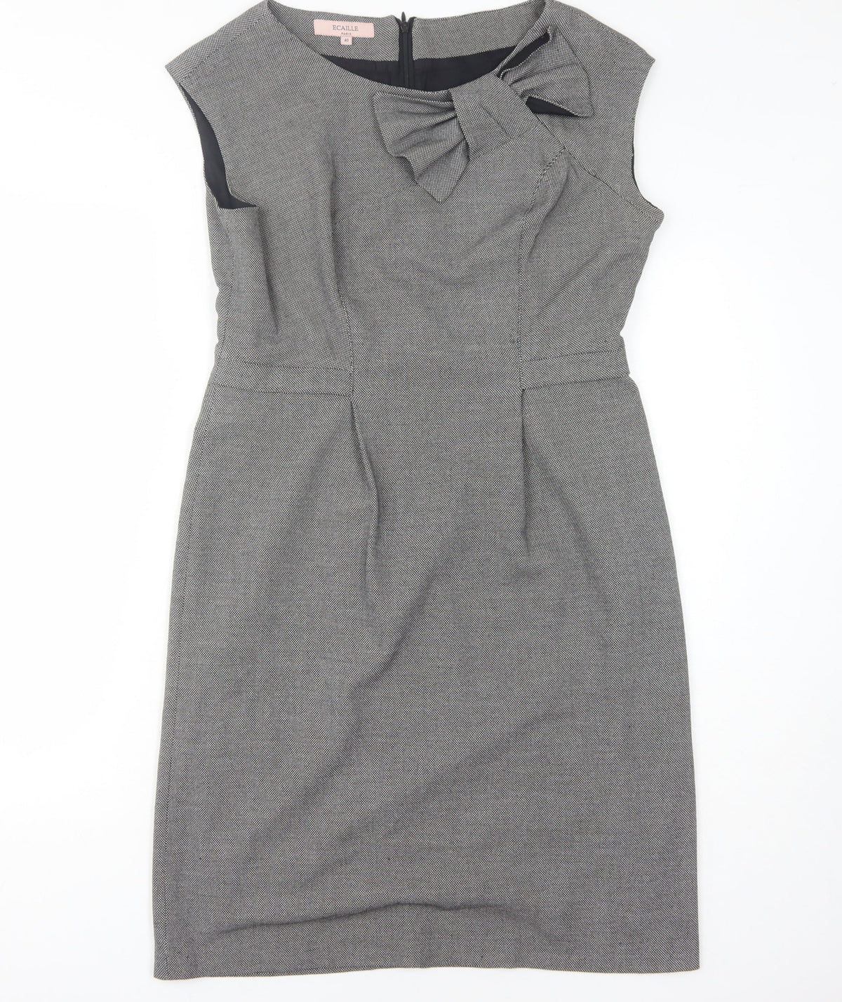 ECAILLE Women's Grey Sheath Dress, Size 12
