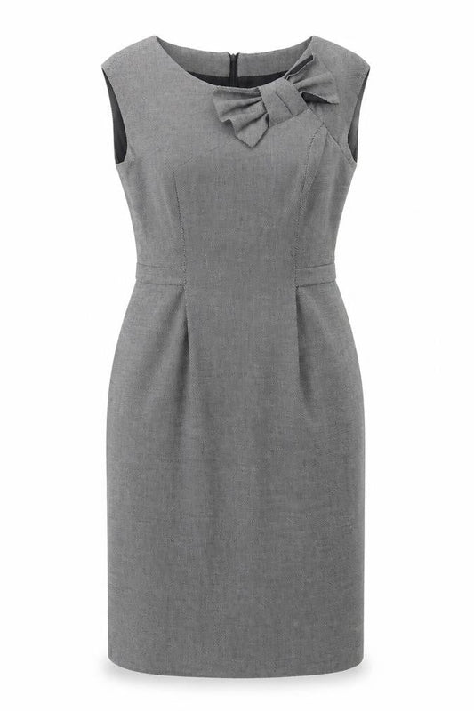 ECAILLE Women's Grey Sheath Dress, Size 12
