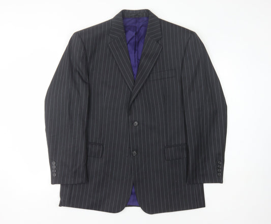 Berwin & Berwin Men's Grey Pinstripe Blazer, Size 40S