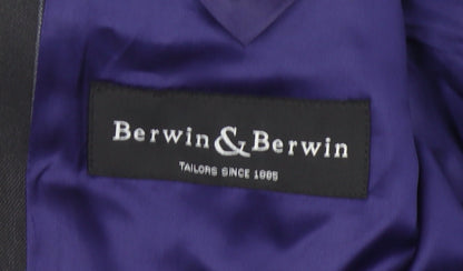 Berwin & Berwin Men's Grey Pinstripe Blazer, Size 40S