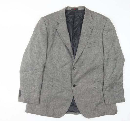 Enrico Silvanni Grey Wool Blazer UK 50R Men's Jacket