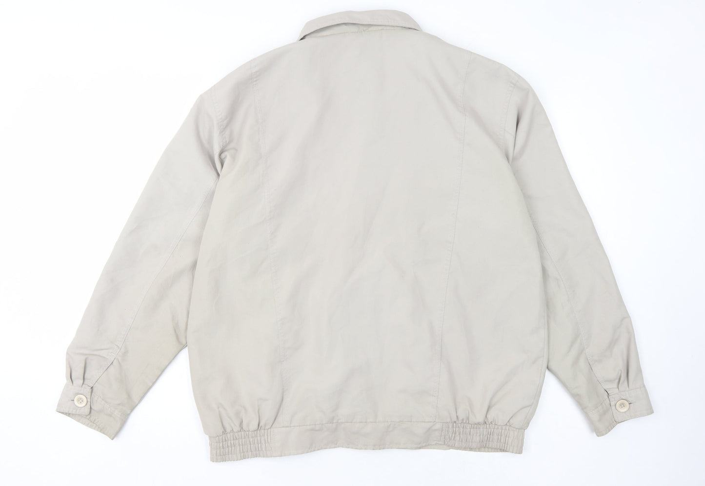 Vintage Men's Beige Basic Jacket Size L - Casual Style