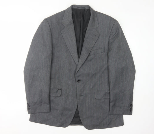 Burton Menswear Grey Pinstripe Blazer, Mens 42R Formal