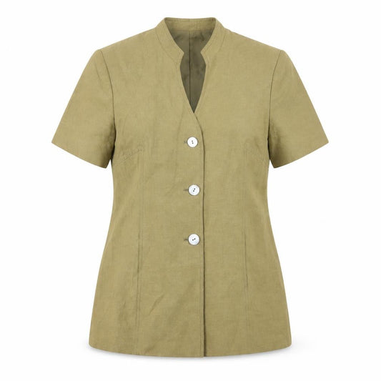 Country Casuals Women's Brown Silk Linen Blazer Size 8