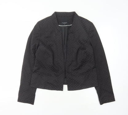 Debenhams Women's Black Geometric Blazer Size 14
