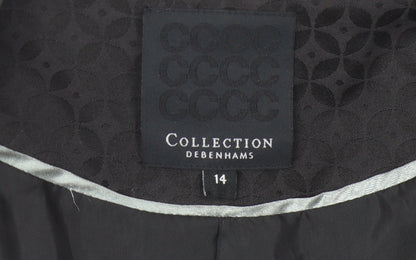 Debenhams Women's Black Geometric Blazer Size 14