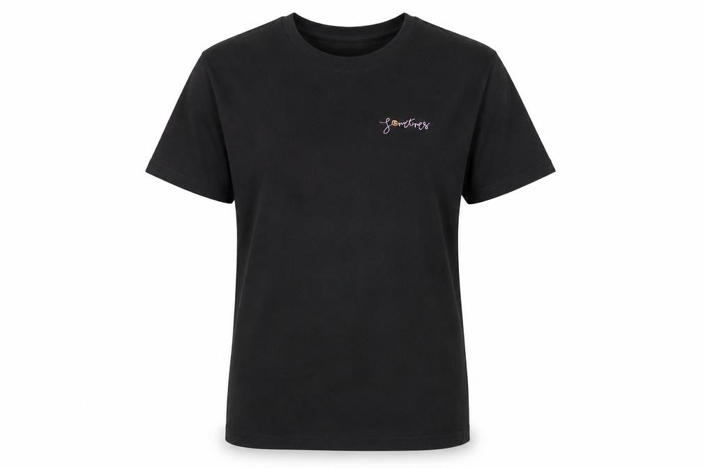 Russell Unisex Black Cotton T-Shirt Size L