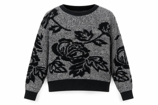 Gap Women's Black Floral Pullover Jumper, M