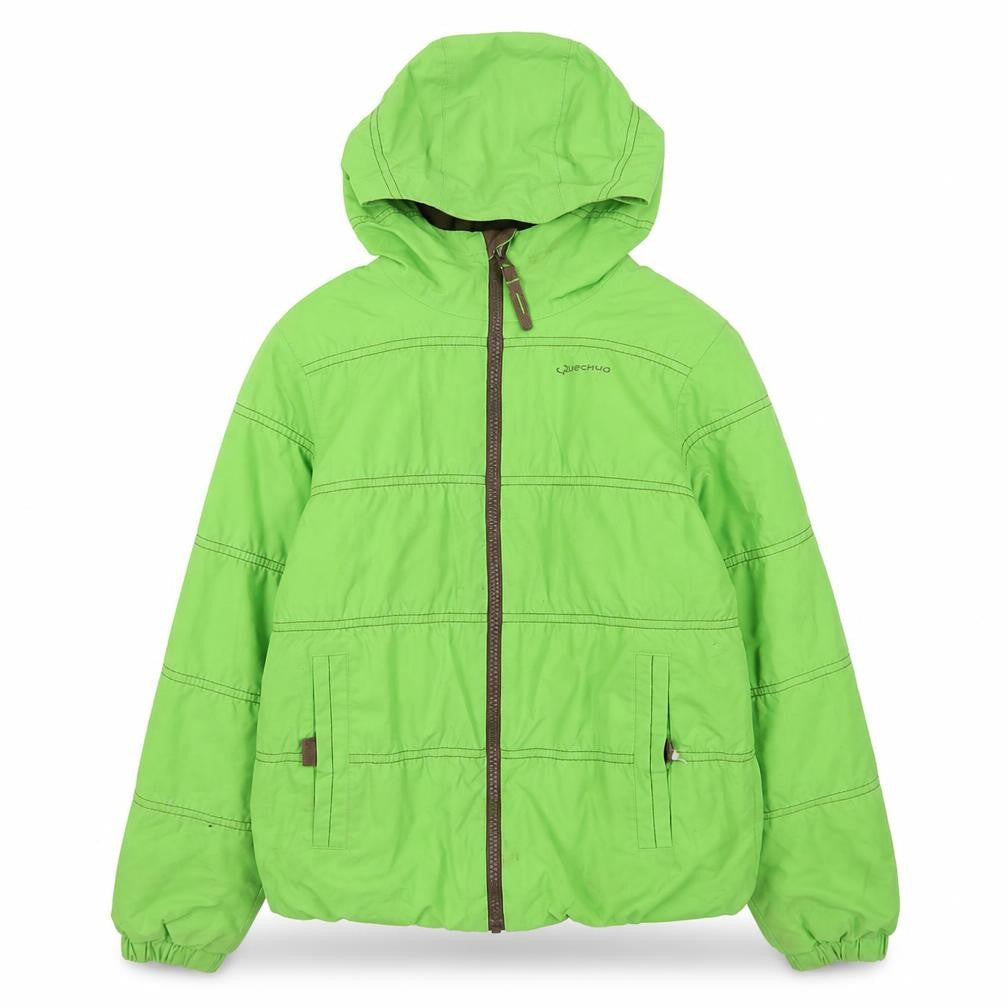 Quechua Boys Green Hooded Puffer Jacket Size 10-11 Years