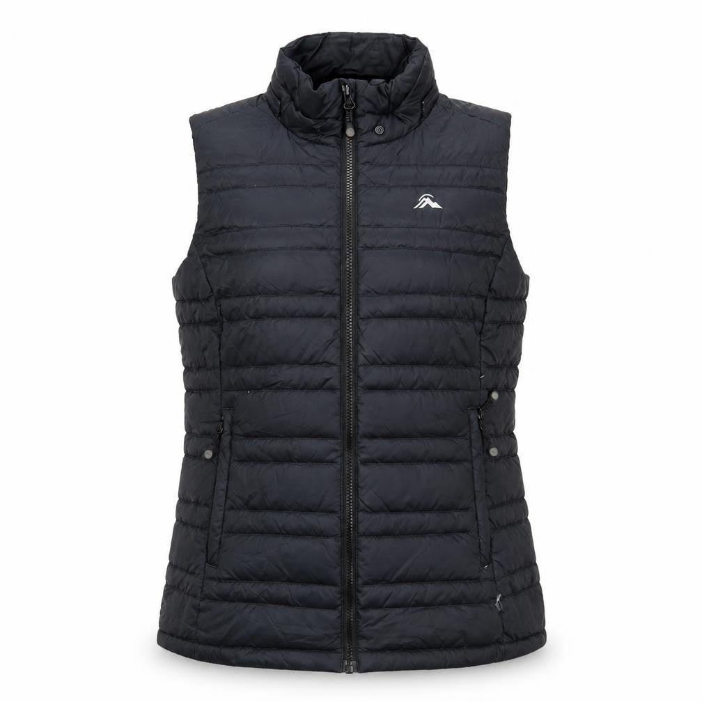 Macpac Women's Black Down Waistcoat Size 10 with Logo