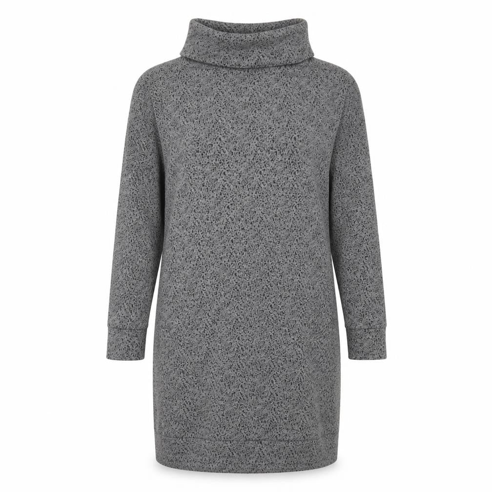 White Stuff Women's Grey Cowl Neck Shift Dress Size 12