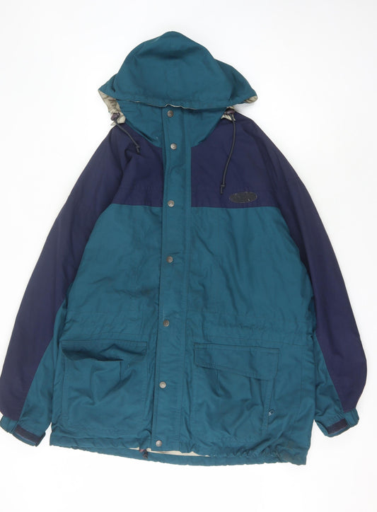 Vango Men's Blue Hooded Parka Jacket Size L