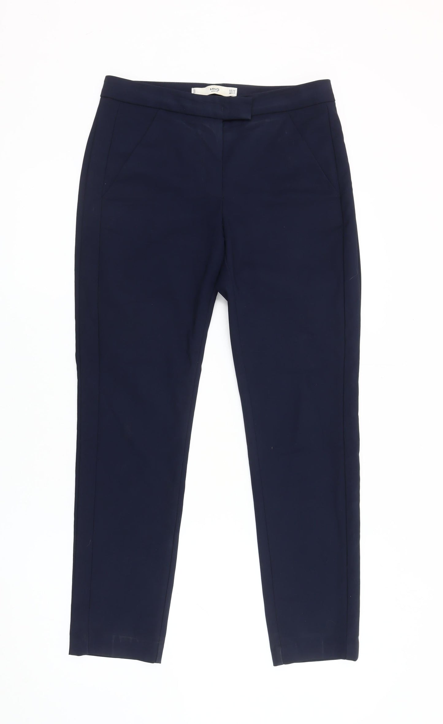 MNG Women's Blue Trousers UK 8 Classic Style