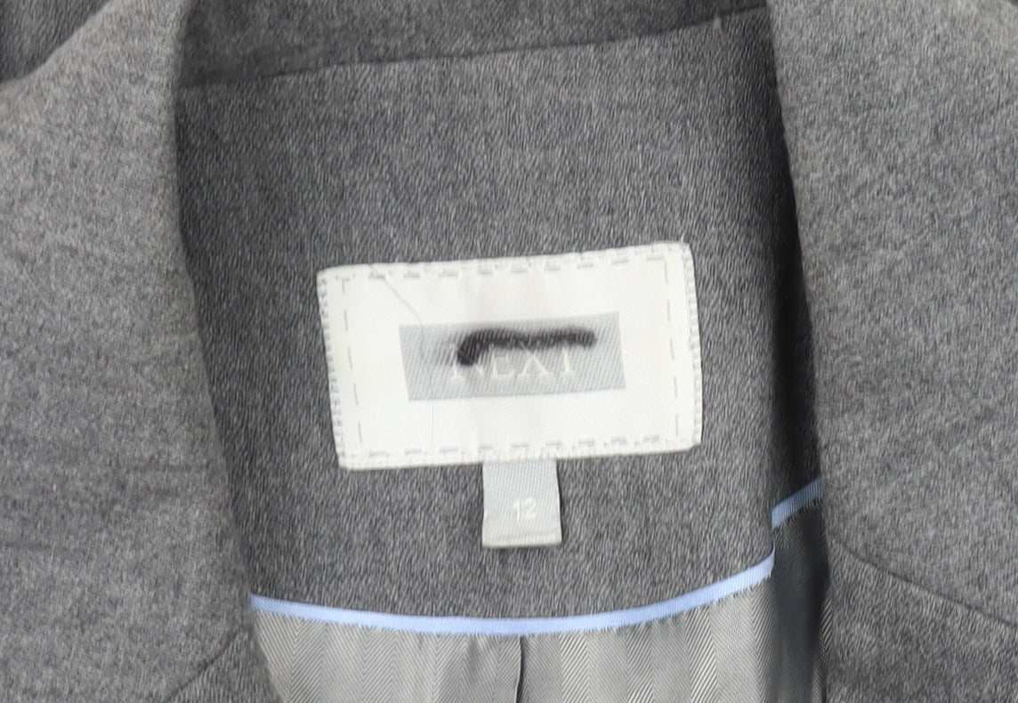Next Women's Grey Blazer, Size 12, Zip Accents