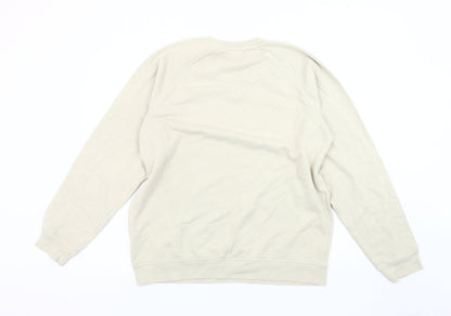 Back view of Only & Sons Men's Beige L Pullover Sweatshirt