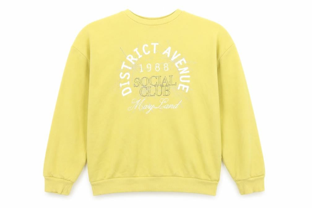 In Other Words Women's Yellow Pullover Sweatshirt, Size S